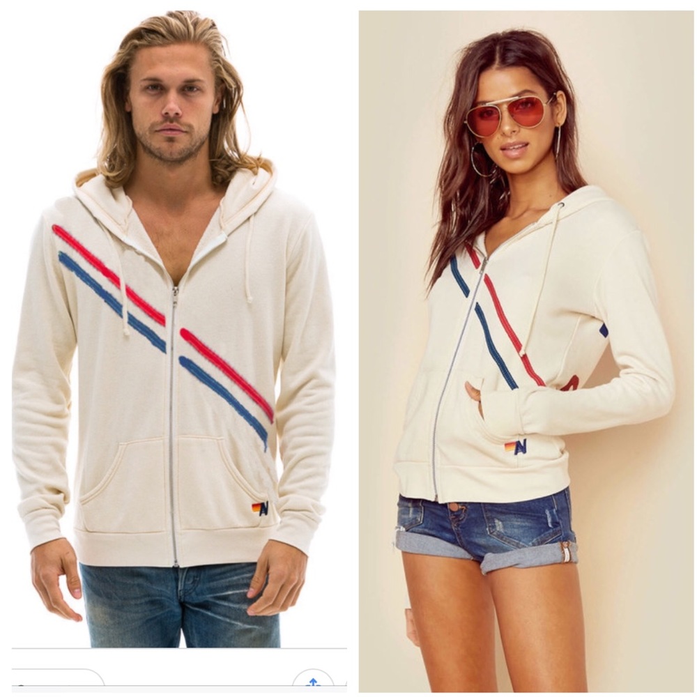 Aviator Nation Pray For Snow Hoodie in Cream